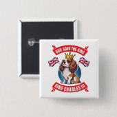 Coronation Cavalier King Charles Button (Vorne & Hinten)