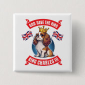 Coronation Cavalier King Charles Button (Vorderseite)
