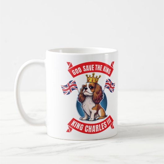 Coronation Cavalier King Charles Kaffeetasse (Links)