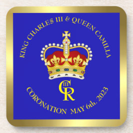 Coronation King Charles und Queen Camilla Souvenir Getränkeuntersetzer