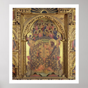 Coronation of the Virgin (detail of the polyptych) Poster