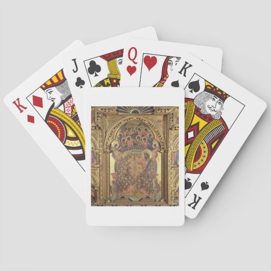 Coronation of the Virgin (detail of the polyptych) Spielkarten (Rückseite)