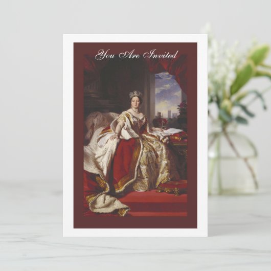 Coronation Portrait of Queen Victoria Einladung (Stehend Vorderseite)