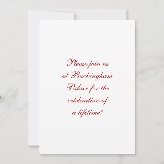 Coronation Portrait of Queen Victoria Einladung (Rückseite)