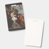 Coronation Saint Rosalia von Anthony van Dyck Ausweis (Vorder- & Rückseite)