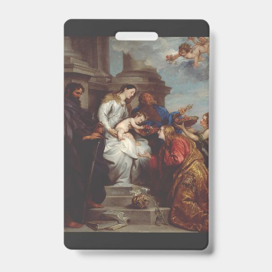 Coronation Saint Rosalia von Anthony van Dyck Ausweis (Vorderseite)