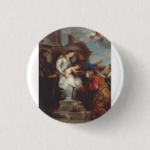 Coronation Saint Rosalia von Anthony van Dyck Button