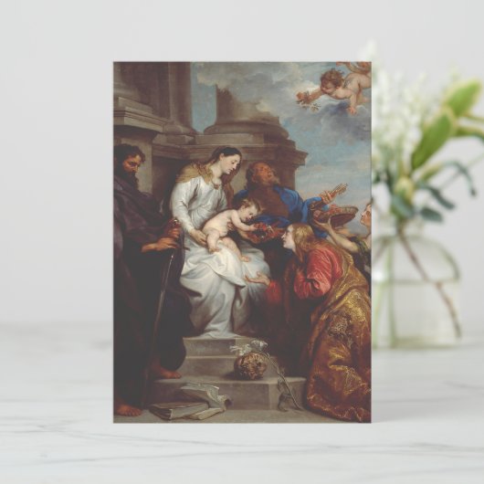 Coronation Saint Rosalia von Anthony van Dyck Einladung (Stehend Vorderseite)