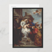 Coronation Saint Rosalia von Anthony van Dyck Einladungspostkarte (Vorne/Hinten)