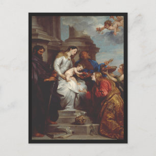 Coronation Saint Rosalia von Anthony van Dyck Einladungspostkarte