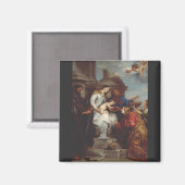 Coronation Saint Rosalia von Anthony van Dyck Magnet (Vorderseite/Rückseite)