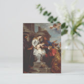 Coronation Saint Rosalia von Anthony van Dyck Postkarte (Stehend Vorderseite)