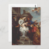 Coronation Saint Rosalia von Anthony van Dyck Postkarte (Vorne/Hinten)