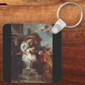 Coronation Saint Rosalia von Anthony van Dyck Schlüsselanhänger (Rückseite)