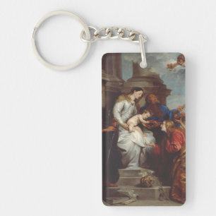 Coronation Saint Rosalia von Anthony van Dyck Schlüsselanhänger