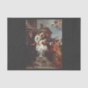 Coronation Saint Rosalia von Anthony van Dyck Seidenpapier
