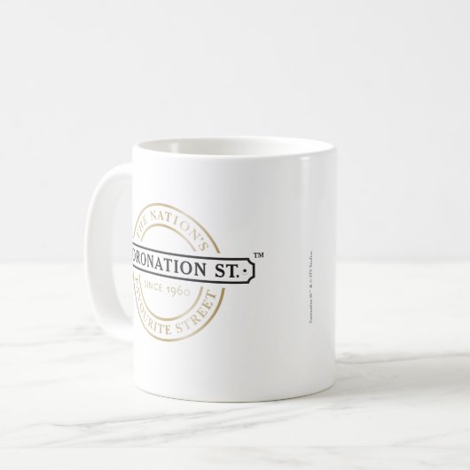 Coronation Street - Logo Kaffeetasse (Vorderseite Links)