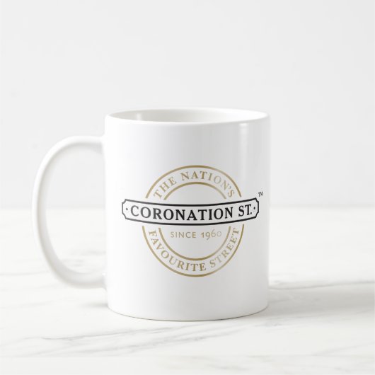 Coronation Street - Logo Kaffeetasse (Links)