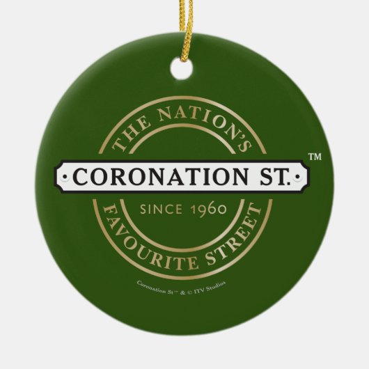 Coronation Street - Logo Keramik Ornament (Vorne)