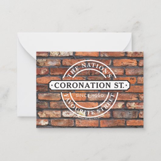 Coronation Street - Schilderplakat Mitteilungskarte (Vorderseite)