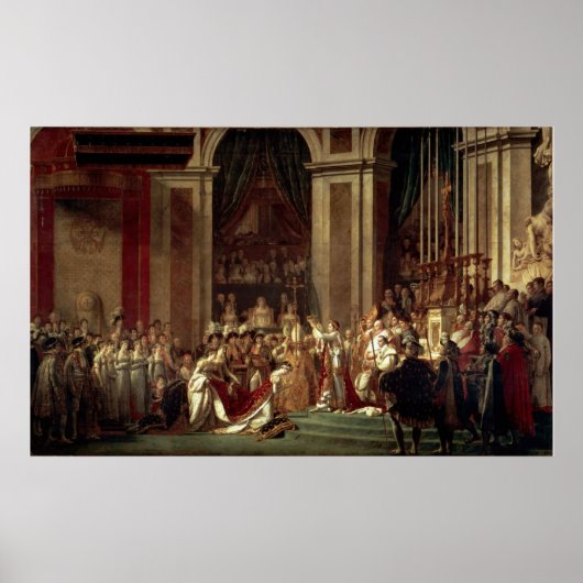 Coronation von Napoleon durch Jacques-Louis David Poster (Vorne)