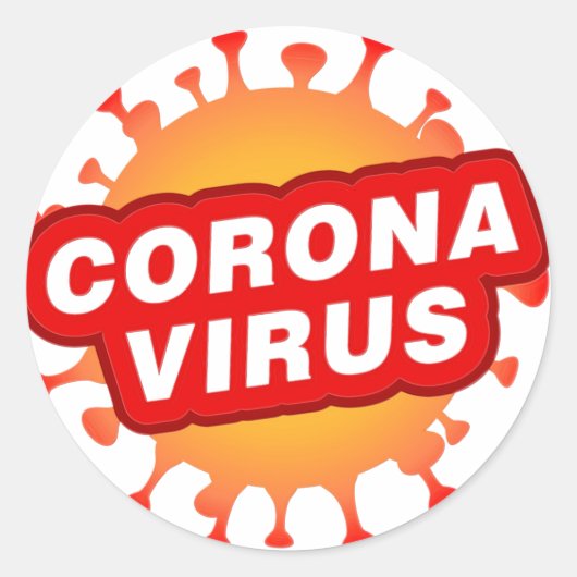 CoronaVirus-Aufkleber Covid19 Corona-Virustext Runder Aufkleber (Vorderseite)