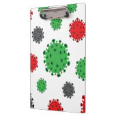 CoronaVirus Clipboard Covid19 Pattern Designer Pad Klemmbrett (Links)