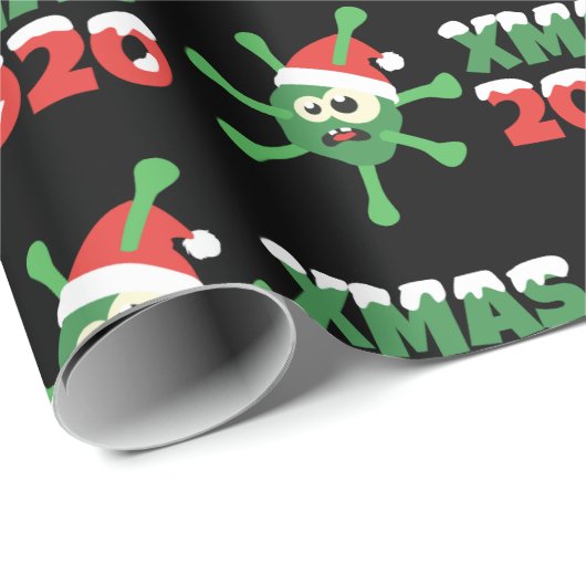 Coronavirus Corona Weihnachten 2020 Geschenkpapier (Rolleneckpunkt)