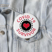 Coronavirus Covid-19 Survivor Button (Beispiel)