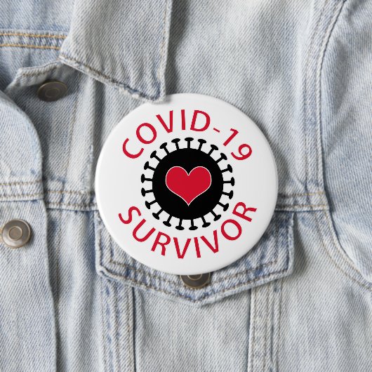 Coronavirus Covid-19 Survivor Button (Beispiel)