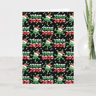 Coronavirus Covid-19 Weihnachtsgrußkarte Feiertagskarte
