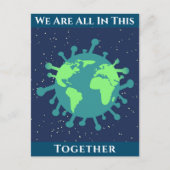 Coronavirus Covid 19 zusammen Postkarte (Vorderseite)