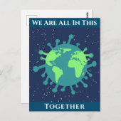 Coronavirus Covid 19 zusammen Postkarte (Vorne/Hinten)