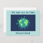 Coronavirus Covid 19 zusammen Postkarte (Vorne/Hinten)