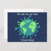 Coronavirus Covid 19 zusammen Postkarte (Vorne/Hinten)