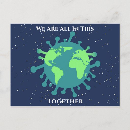 Coronavirus Covid 19 zusammen Postkarte (Vorderseite)