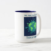Coronavirus Covid 19 zusammen Zweifarbige Tasse (VorderseiteRechts)