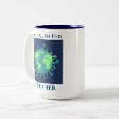 Coronavirus Covid 19 zusammen Zweifarbige Tasse (Vorderseite Links)