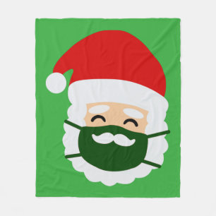 Coronavirus-Gesichtsmaske Santa Weihnachten Fleecedecke