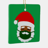 Coronavirus Gesichtsmaske schwarze WeihnachtsWeihn Keramikornament (Rechts)