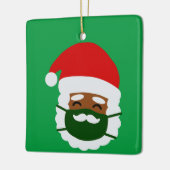 Coronavirus Gesichtsmaske schwarze WeihnachtsWeihn Keramikornament (Links)