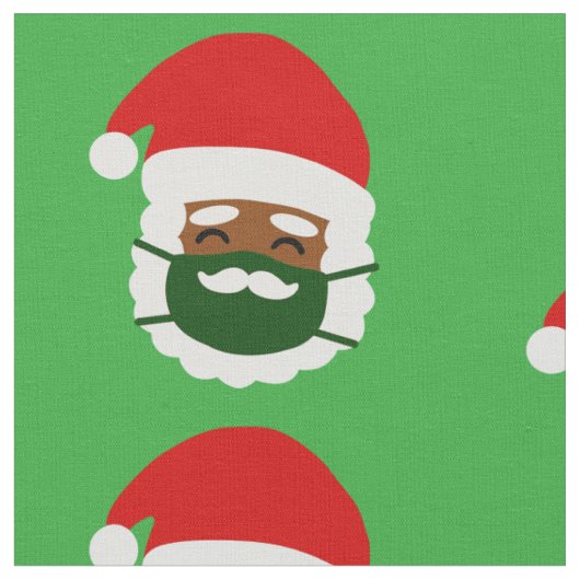 Coronavirus Gesichtsmaske schwarze WeihnachtsWeihn Stoff (Nahaufnahme)