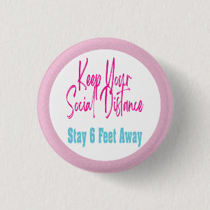 Coronavirus Gesundheitswarnung soziale Distanz Ros Button