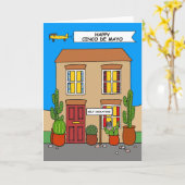 Coronavirus, Happy Cinco de Mayo, Selbstisoalting. Karte (Gelbe Blume)