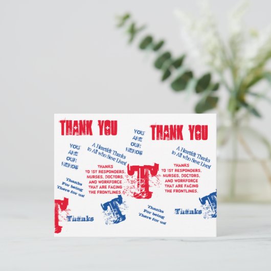 CORONAVIRUS HEROES POSTKARTE (Stehend Vorderseite)