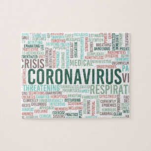 Coronavirus-Hintergrund Gesundheitsprobleme Puzzle