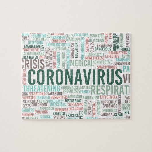 Coronavirus-Hintergrund Gesundheitsprobleme Puzzle (Horizontal)