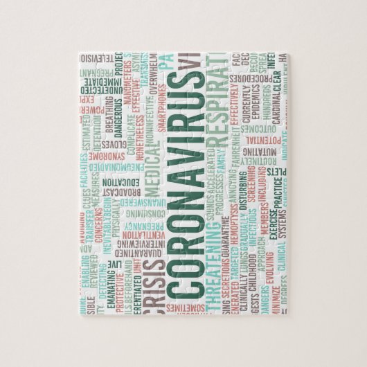 Coronavirus-Hintergrund Gesundheitsprobleme Puzzle (Vertikal)