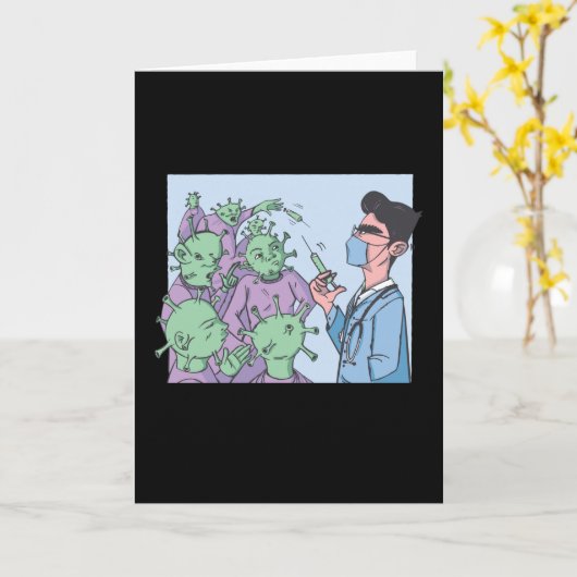 Coronavirus-Impfstoff Karte (Gelbe Blume)