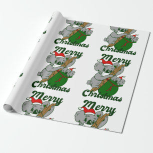 Coronavirus koala Weihnachtsmaske Geschenkpapier
